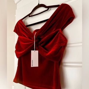 Reformation wine velvet top